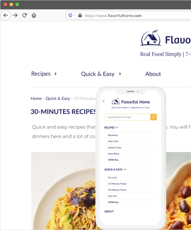 Flavorful Home Website Overview