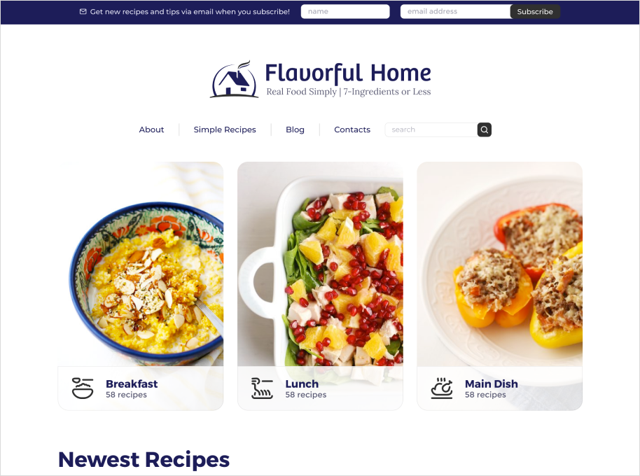 Flavorful Home Website