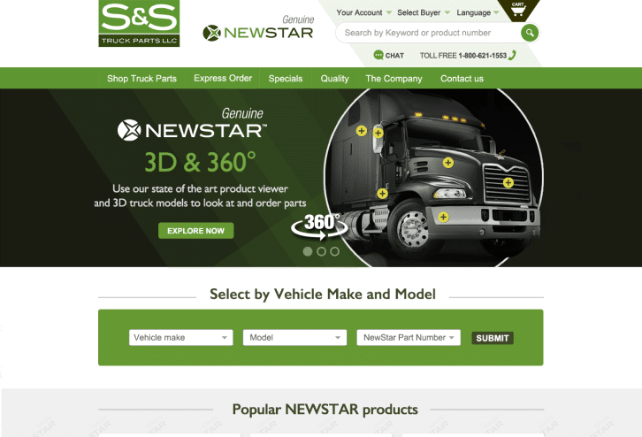 SNS Web New - SnS Leveraging our legacy modernization solutions, we transformed S&S Truck Parts’ vision into a state-of-the-art B2B eCommerce portal