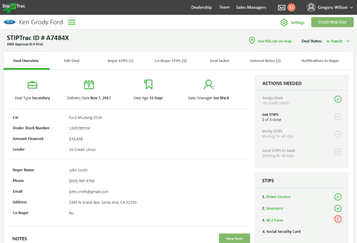 Auto Loan Stipulation Tracking – SaaS