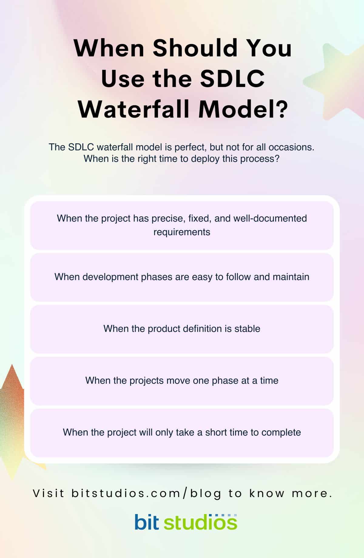 When Should You Use the SDLC Waterfall Model?