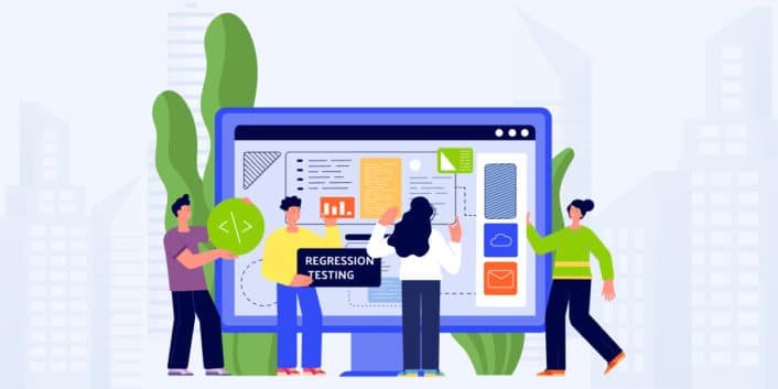strategic regression testing - testers working on ensuring quality assurance