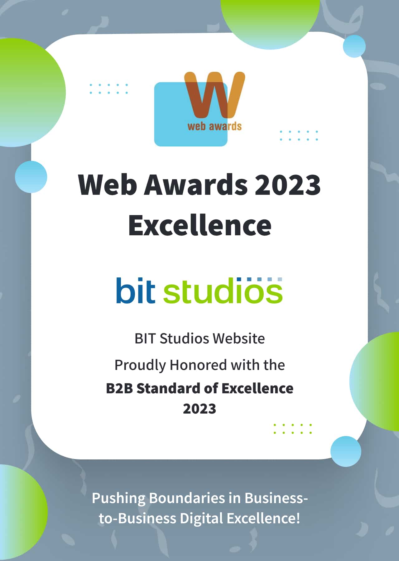 Press Release - Web Awards 2023 - BIT Studios