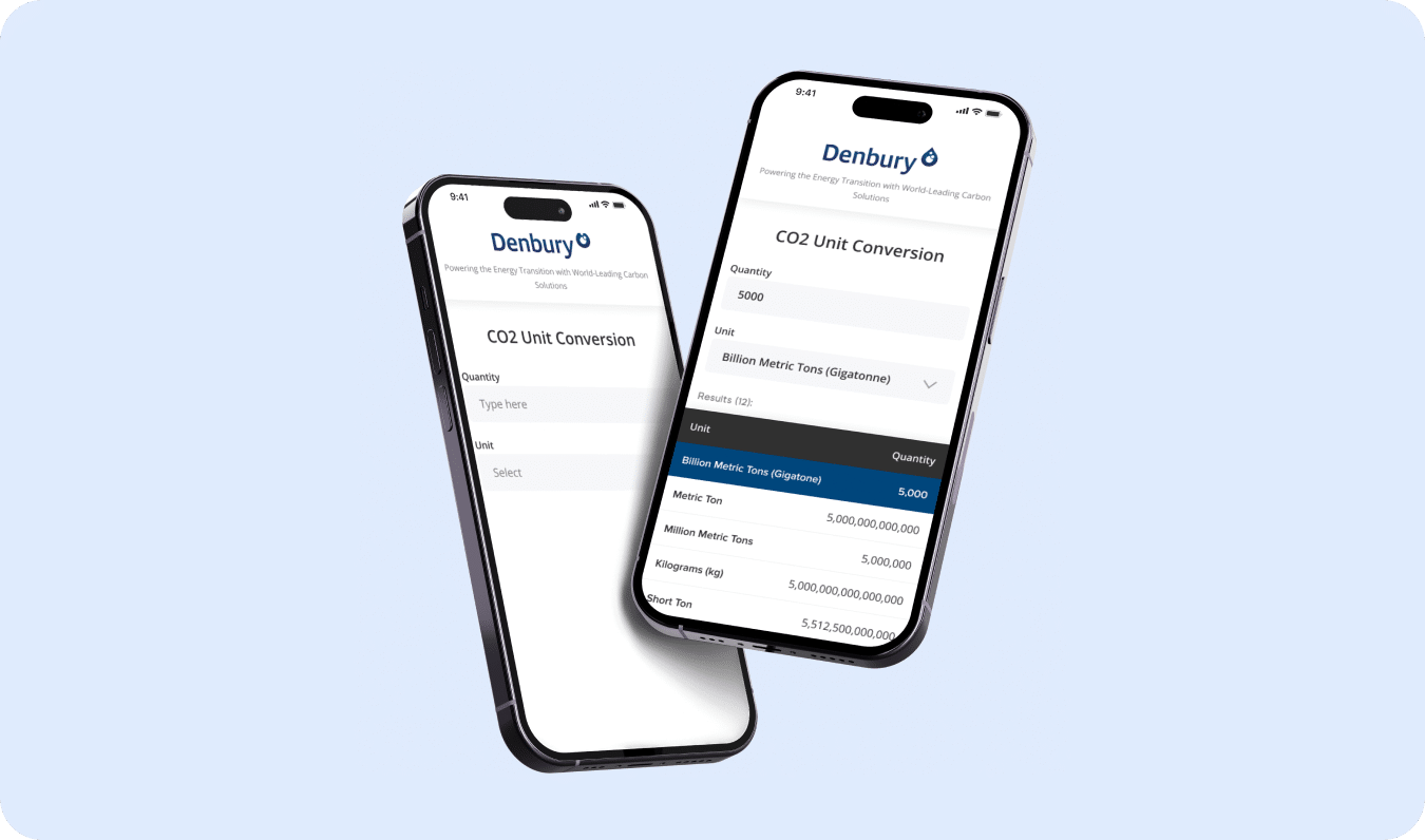 Complex CO2 Unit Converter Application for iOS and Android