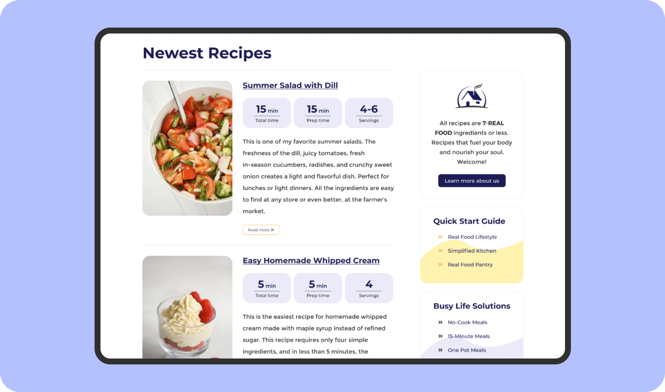 Food Blogger Recipes Site