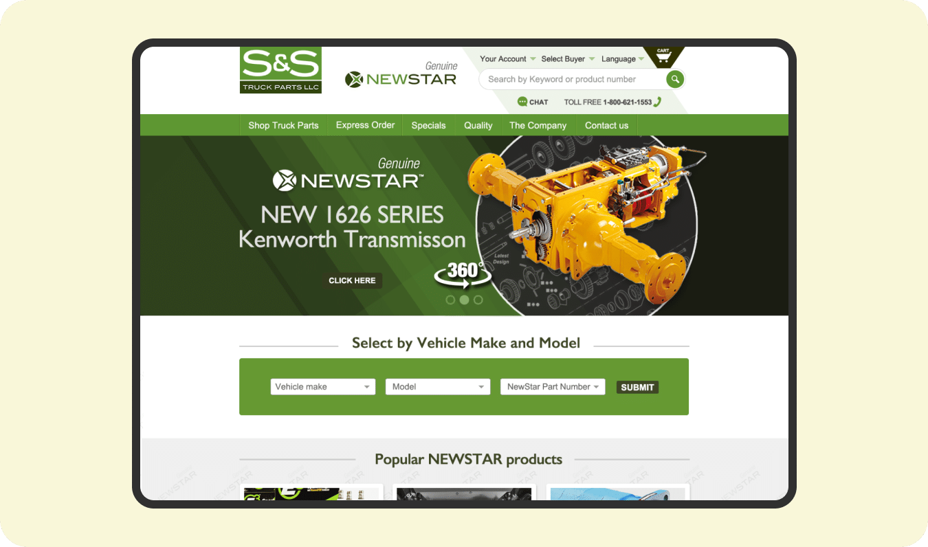 Episerver B2B Truck Parts Ecommerce